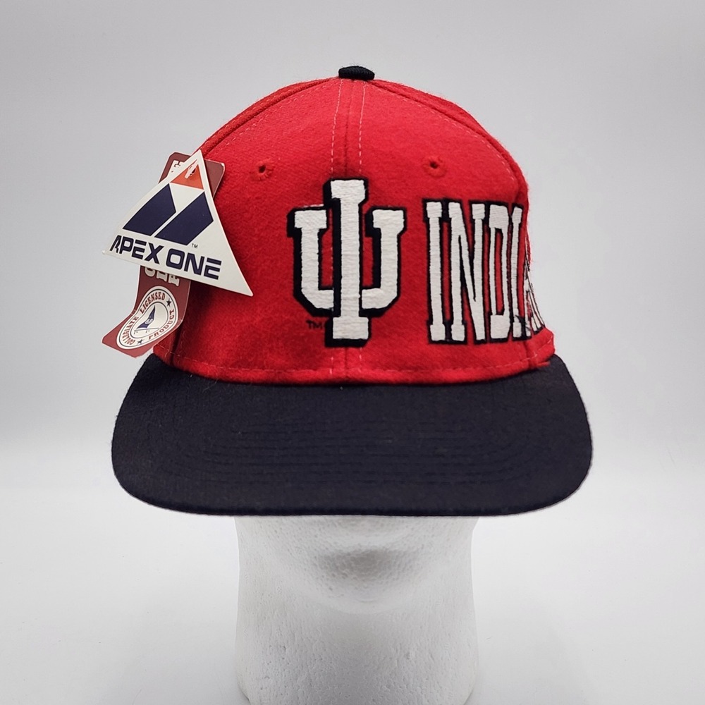 VINTAGE Apex One Indiana‎ Hoosiers IU Hat Logo Cap Snapback NWT